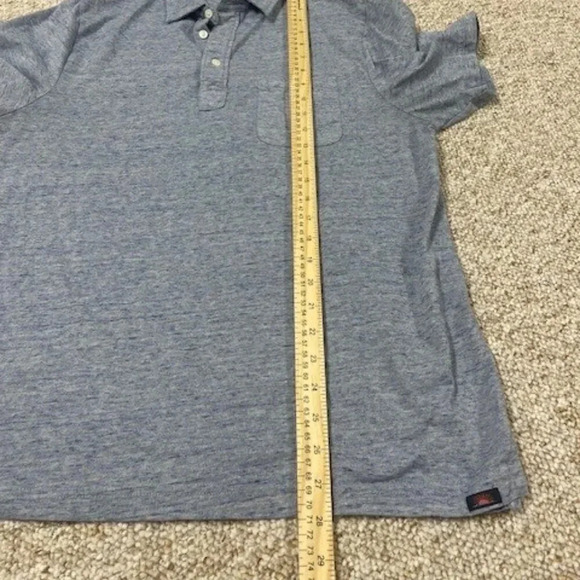 Faherty Mens Shirt Sz Large Blue Polo Cloud Pima Cotton Modal Super Soft Button - Picture 6 of 6